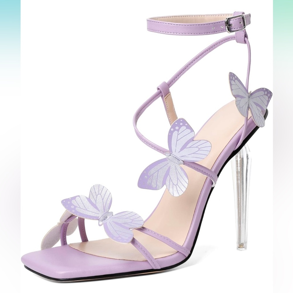 Lavender Butterfly Heels